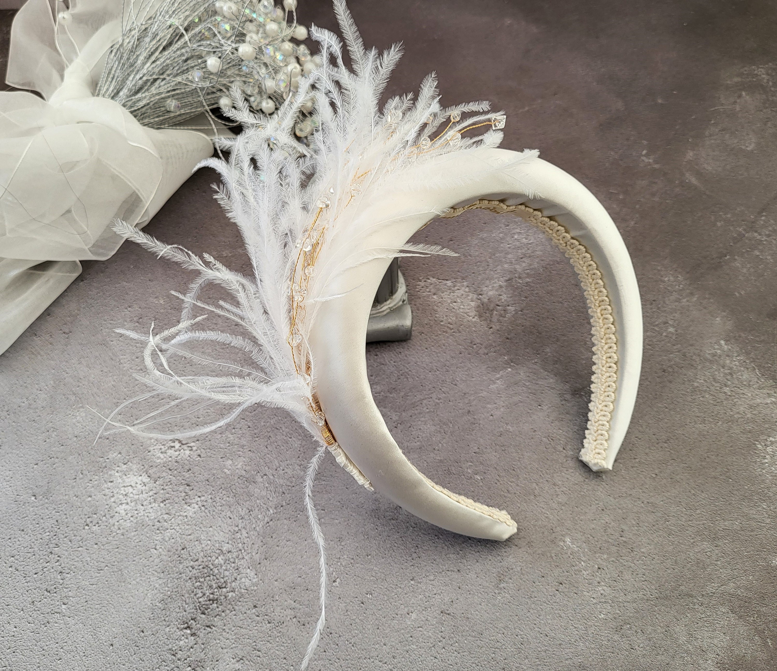 Ostrich clearance feather headband