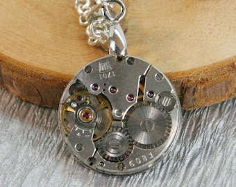 Watch movement  Steampunk   Pendant ,  Steampunk Jewelry , Steampunk Jewelry , Clockwork Watch Movement   Pendant