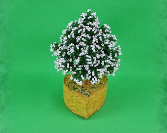 Gift Fir-tree  from the Czech beads  . Beaded Flowers , Home Decor