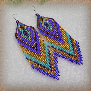 Lange Perlen Fransen Ohrringe: Indischer Boho Stil, Chirurgenstahl