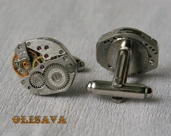 Steampunk-manchetknopen, vintage uurwerksieraden