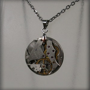 Watch movement  Steampunk   Pendant   ,  Steampunk Jewelry , Steampunk Jewelry , Clockwork Pendant