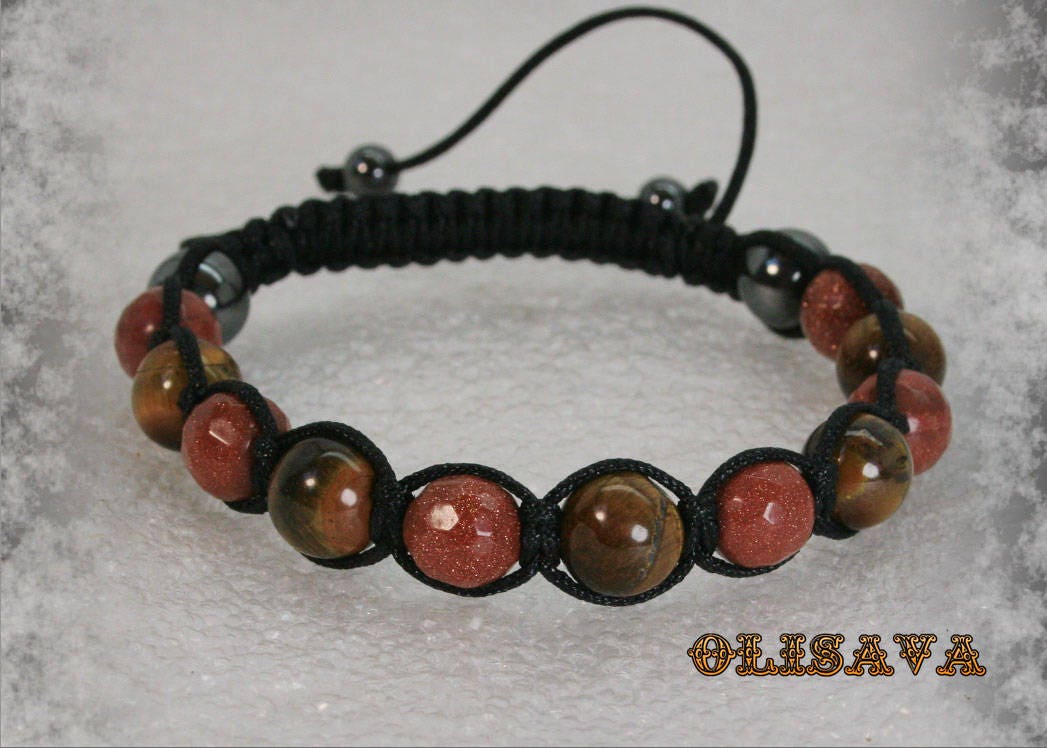 Beautiful Handmade MEN Shamballa Bracelet With 10 Mm Faceted