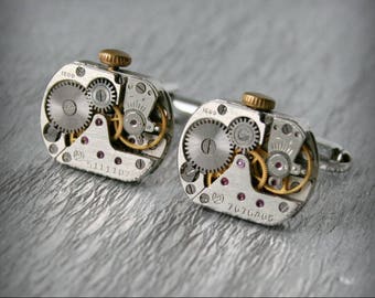 Steampunk-manchetknopen uurwerk - vintage uurwerksieraden