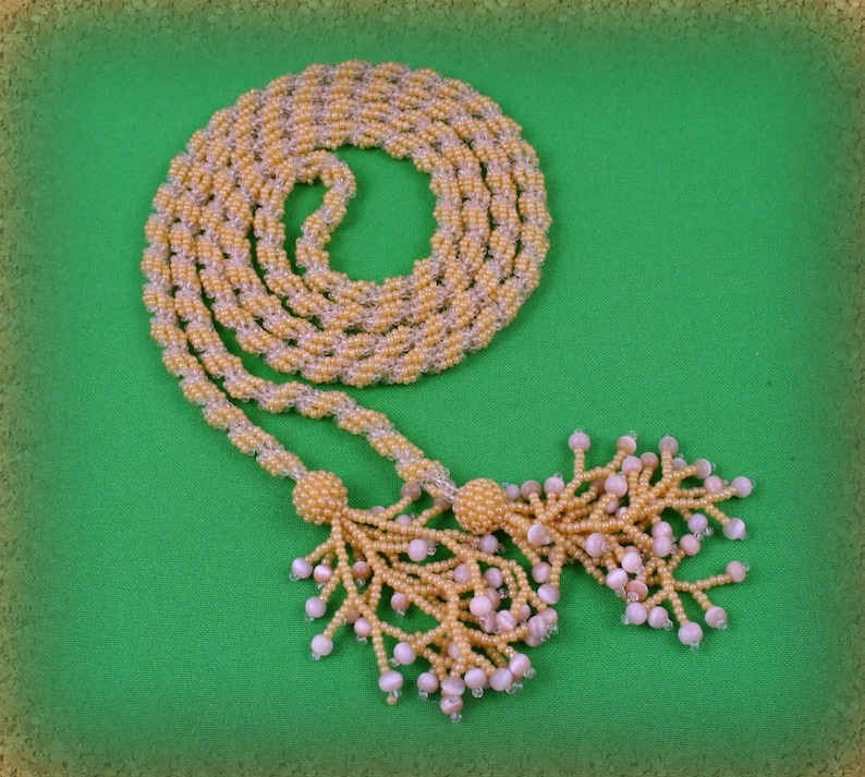 Beaded Long Lariat Rope Necklace Long Necklace Long Necklace Etsy