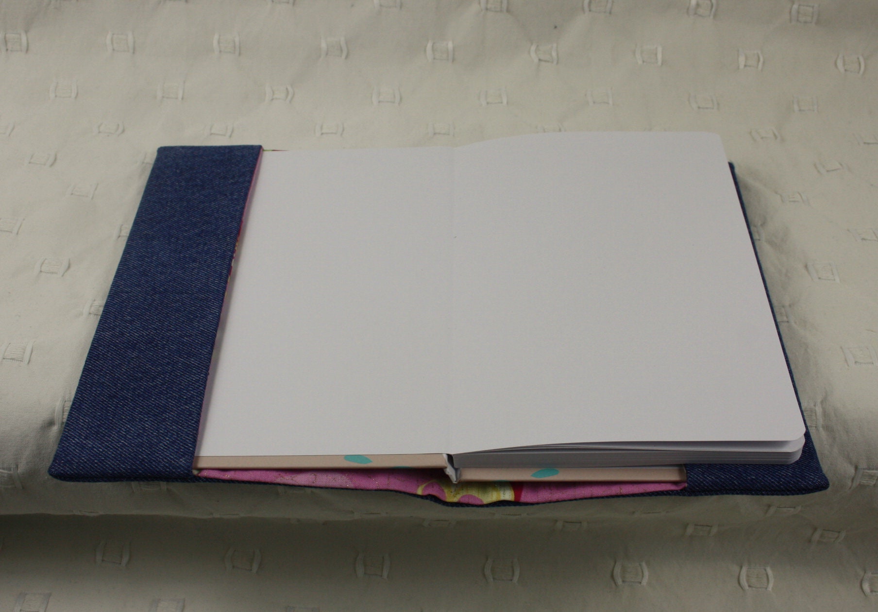 Denim Upcycled Notebook Cover, Personalized Embroidery , Letter on ...