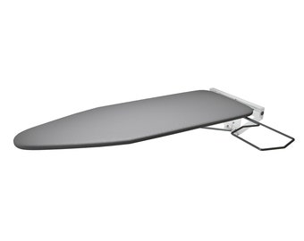 study table on wall Compact Wall Mounted Ironing Board - White Wall Fixing Plate - Space Saving, Fold Down, Craft Furniture, Wall Mounted Furniture, Home