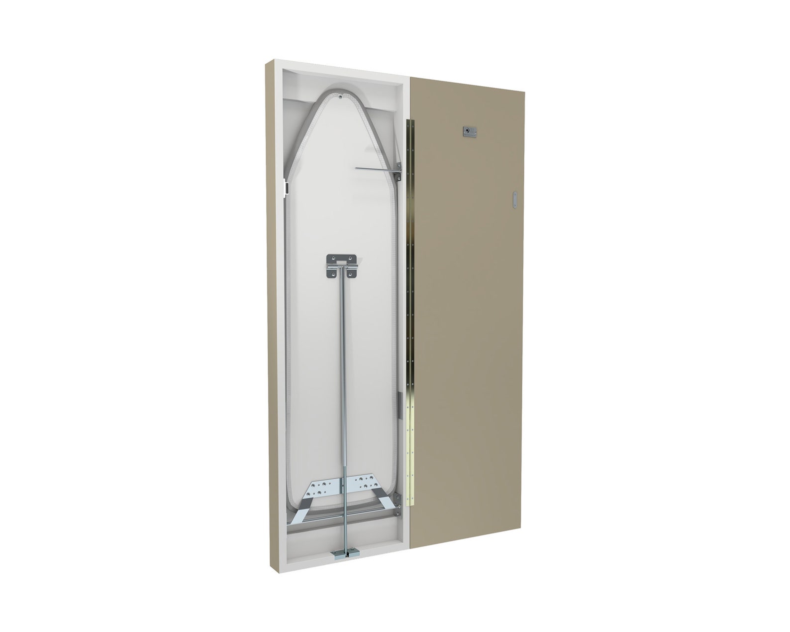 Deluxe Wall Mounted Folding Ironing Board Taupe Painted Etsy