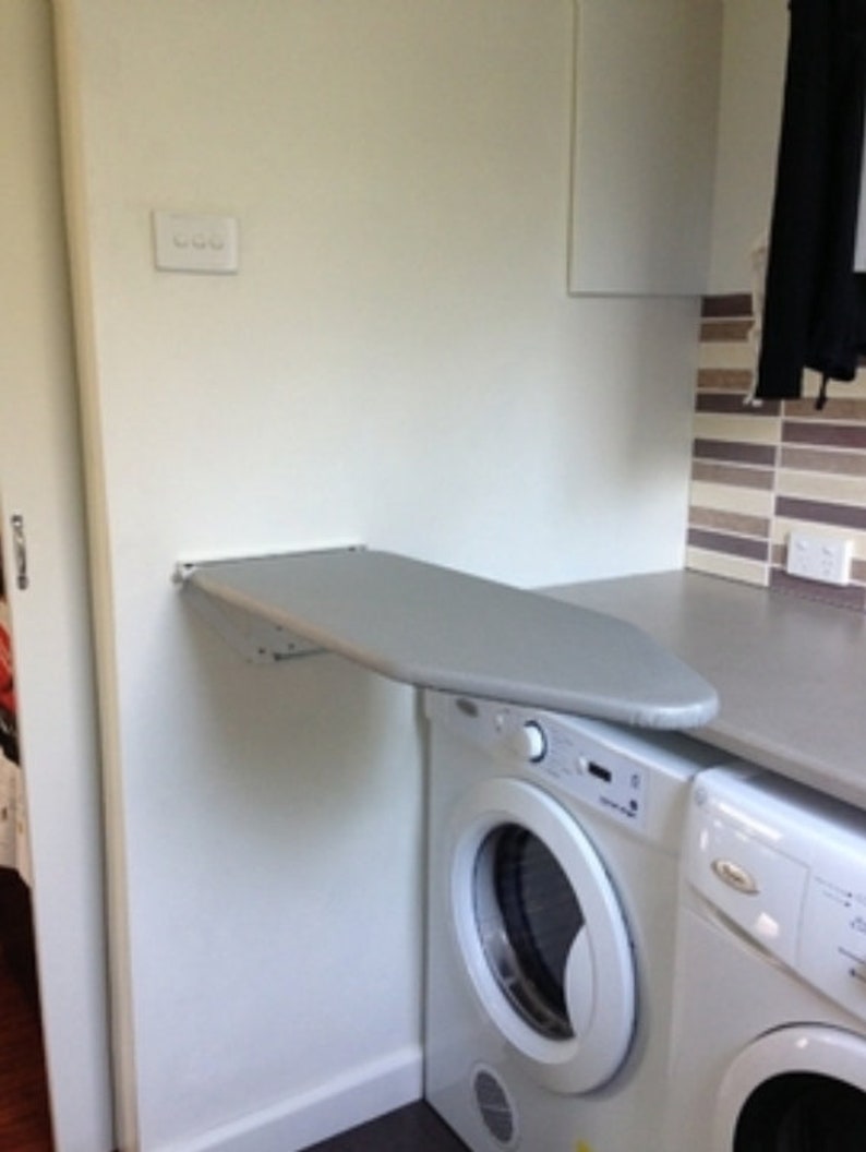 Compact Wall Mounted Ironing Board White Wall Fixing Plate Etsy Australia