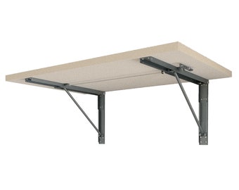 study table on wall Wall Mounted Folding Formica Table, Space Saving Furniture