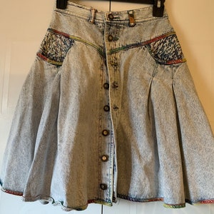 Saia jeans vintage, saia jeans dos anos 80, saia jeans feminina