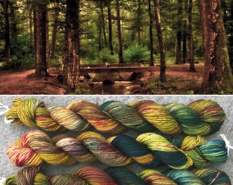 Autumn is Coming 20g Mini Skein, indie dyed merino nylon sock yarn