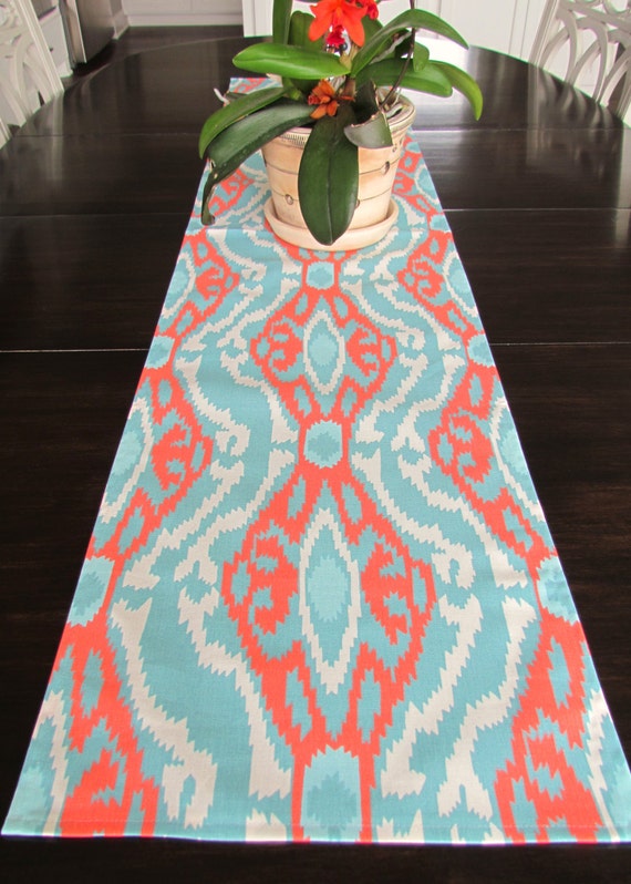 CORAL TABLE RUNNER Coral Table Runners Christmas Decorative Etsy