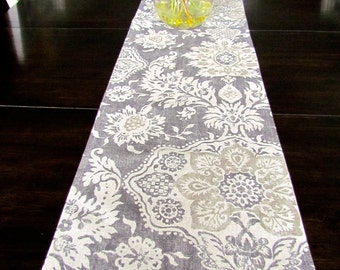 TABLE RUNNER 12 x 48 Gray Tan Modern Table Runners Wedding Showers Decorative Gray TanTable Runner 48 60 72 84 96