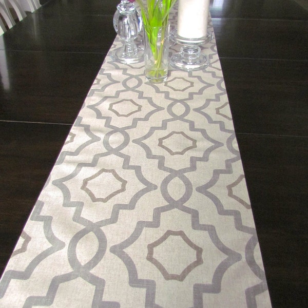 Gray Chevron Table Runner Etsy