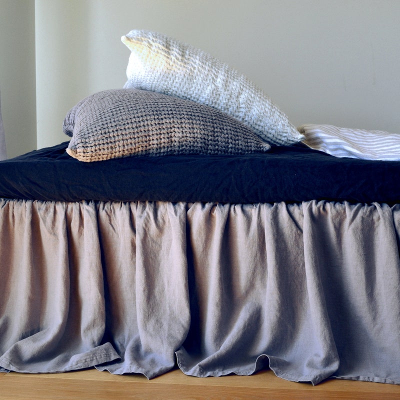 Pure Linen Ruffled Bedskirt