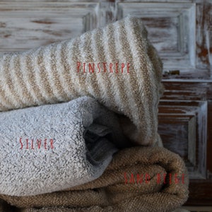 Unique natural terry linen bath towel/ Linen Spa Towel/ Bath Sheet. Heavy natural linen image 2