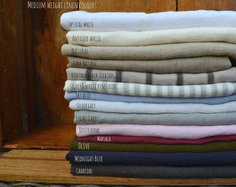 4 linen swatches. Choose up to 4 colours. House of Baltic Linen Fabric Samples.