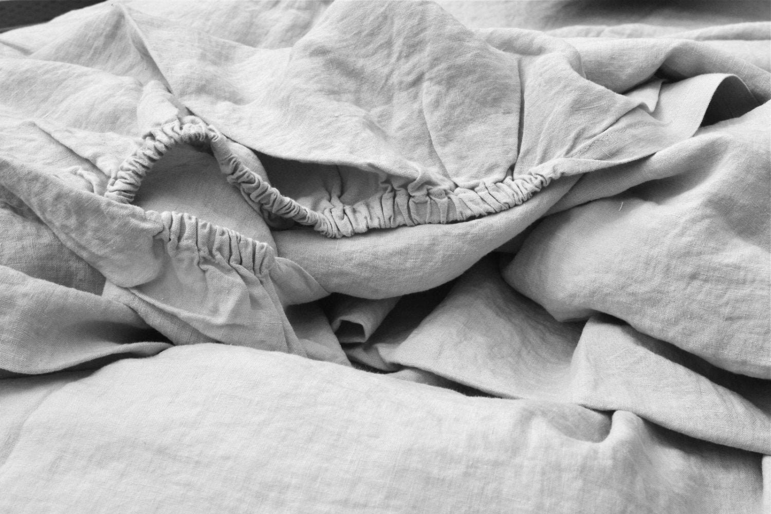 Drap-Housse En Lin Gris