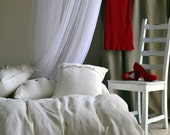 Heavy Linen Duvet Cover in Ivory. Heavyweight, rustic, stonewashed & handmade bedding. Custom sizes available.