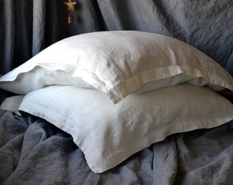 Ivory Rustic  Heavyweight Pillow sham- Standard, King and Euro sizes