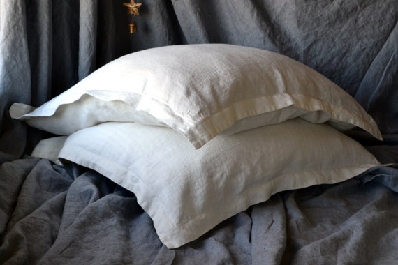 Ivory Rustic Rough Heavy Weight Pillow Sham Handmade Linen Etsy