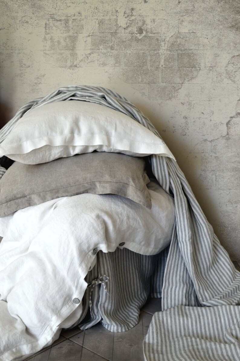 Luxurious Stonewashed Linen Pillowcase Pure Elegance With Etsy Canada