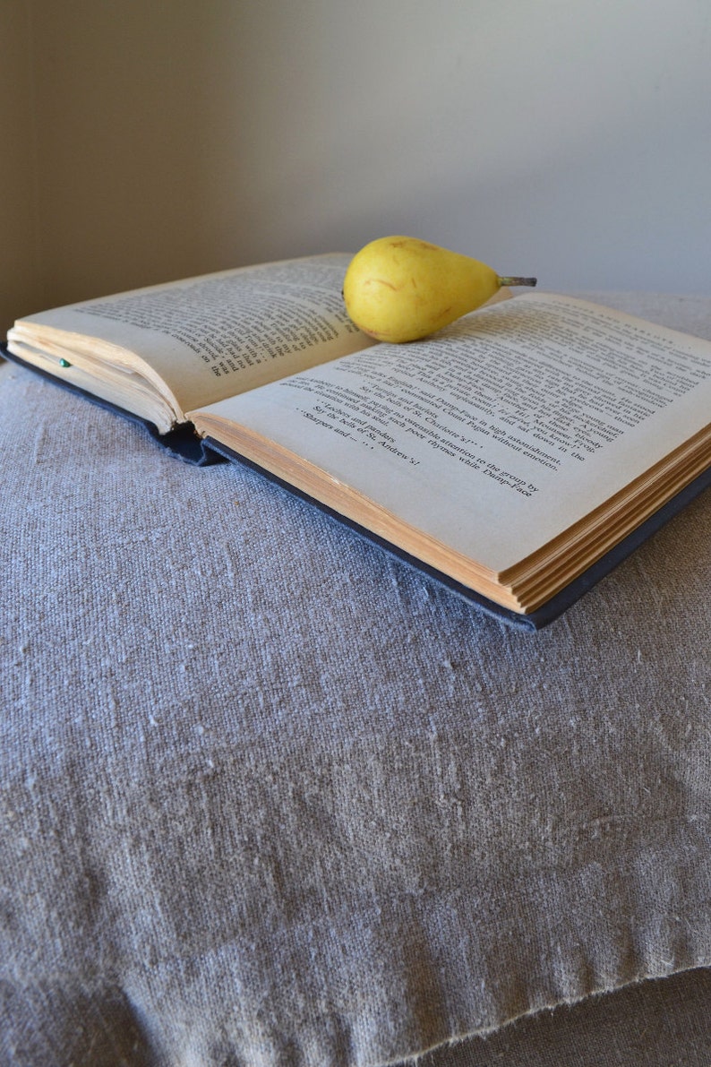 Linen Pillow Sham in its Natural Colour. Rustic Inspired, Heavyweight Bedding. Standard, King and Euro Sizes image 5