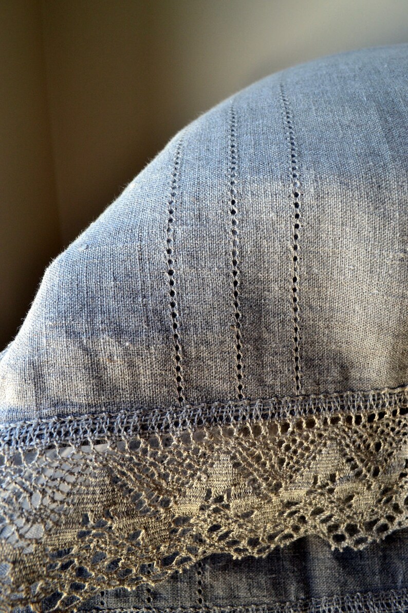 Natural softened linen pillow case Provincial Etsy