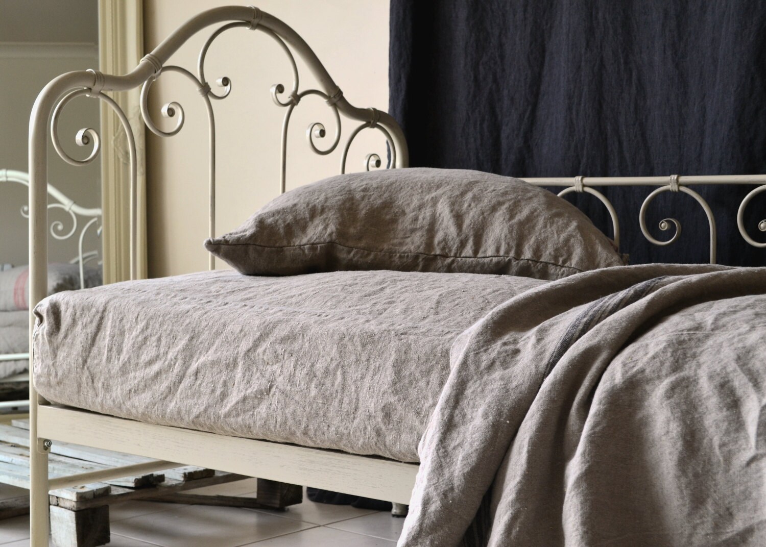 Drap-Housse En lin Rustique