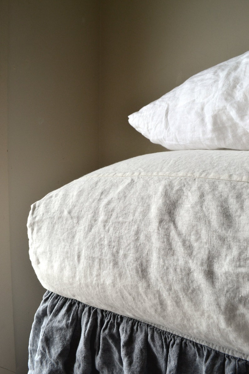Ivory Heavy Linen Fitted Sheet Rustic Heavyweight Natural Etsy