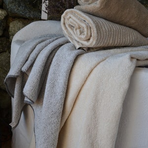 Unique natural terry linen bath towel/ Linen Spa Towel/ Bath Sheet. Heavy natural linen image 6