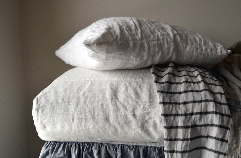 Ivory Heavy Linen Fitted Sheet Rustic Heavyweight Natural Etsy