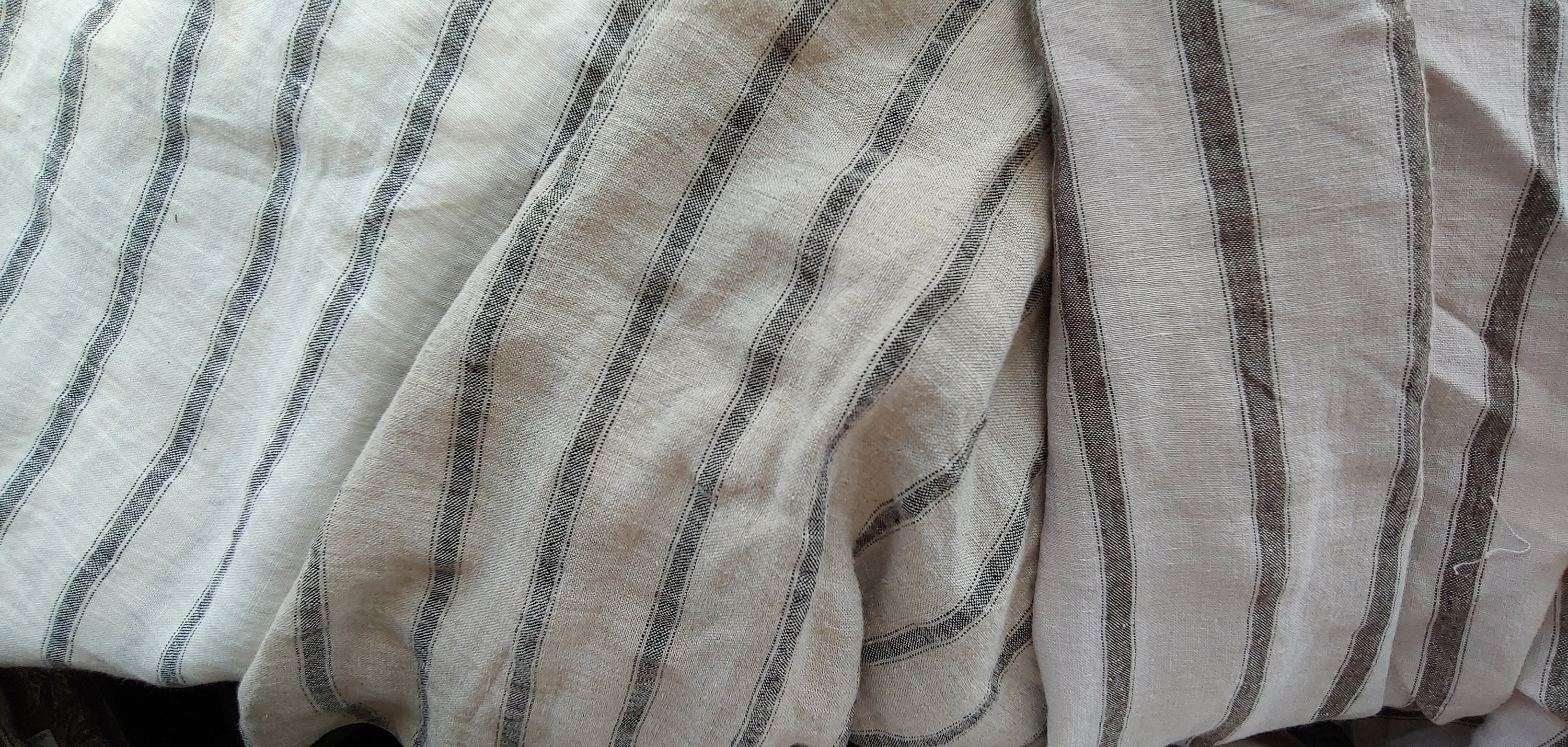 Vintage Black Ticking Stonewashed Linen Pillowcase Standard/ | Etsy
