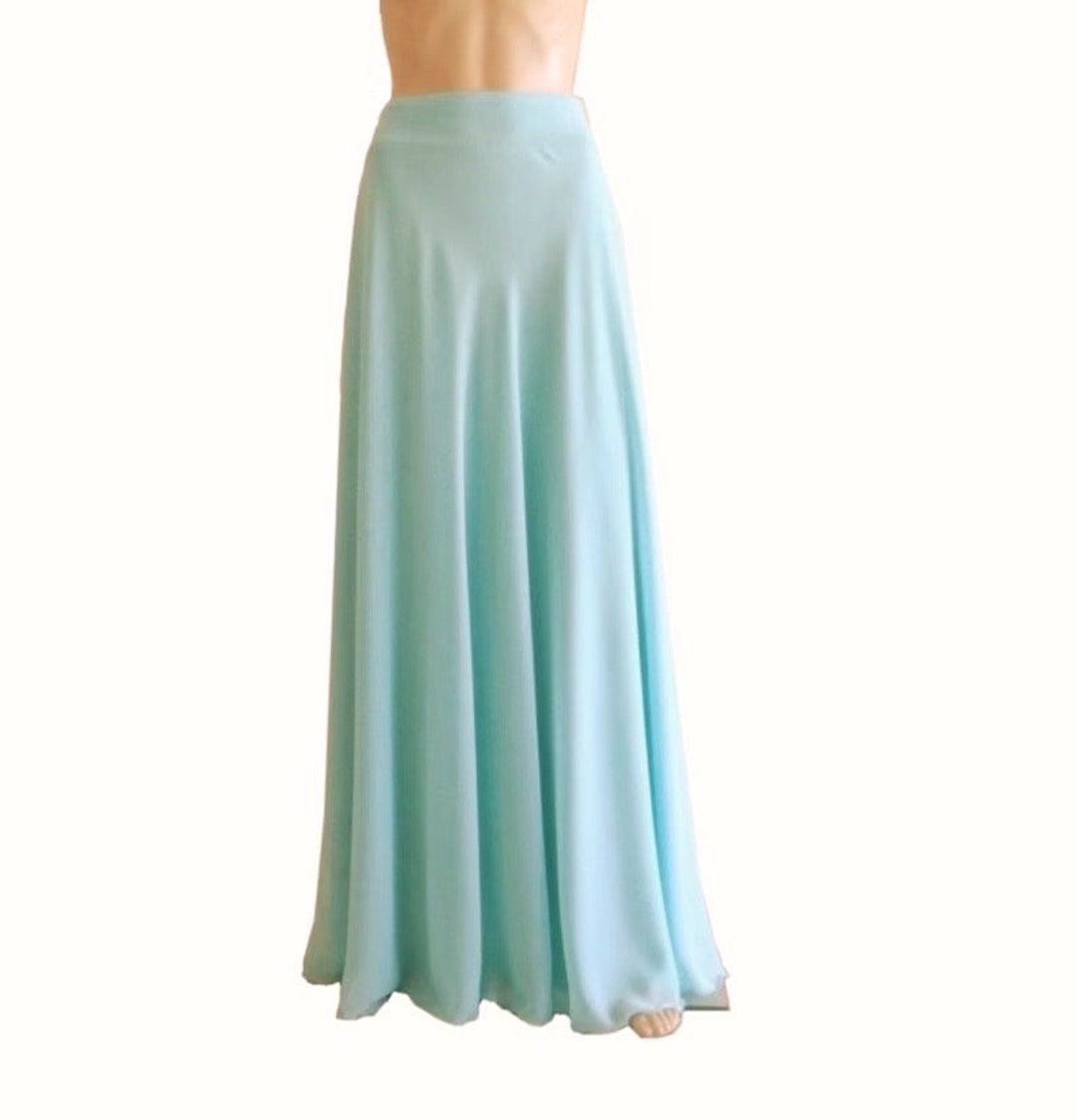 Rio Skirt Long Baby Blue And Baby Blue Lace