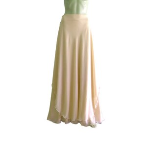 Peach Skater Bridesmaid Skirt. Peach Skater Chiffon Maxi Skirt. Floor Length Skirt. Long Skirt.