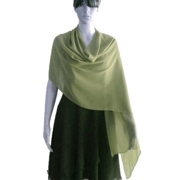 green chiffon shawl