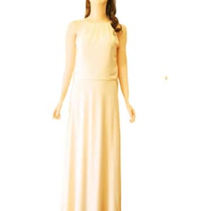 Ivory Prom Dress. Ivory Maxi Dress. Chiffon Floor Length Dress.