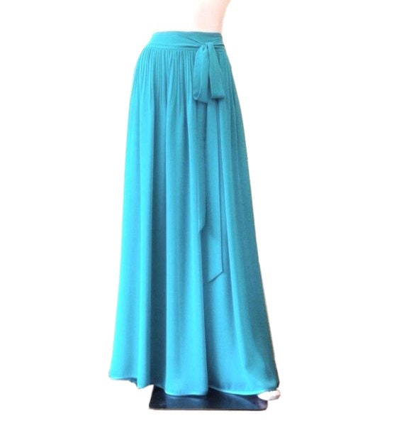 Sky Blue Maxi Skirt. Long Evening Skirt. Chiffon Floor Length | Etsy
