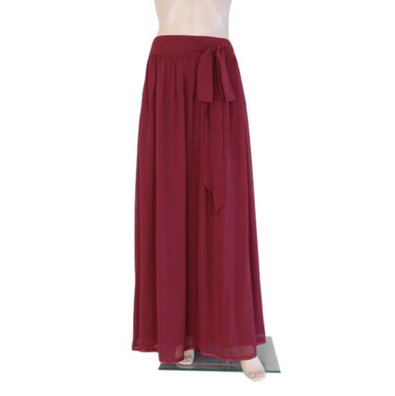 Maxi Skirt. Burgundy Long Skirt. Floor Length Skirt Etsy Canada