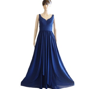 Navy Blue Prom Dress. Bridesmaid Dress