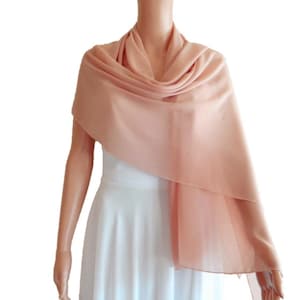 Camel Chiffon Shawl. Soft Chiffon Scarf. Camel Long Scarf.