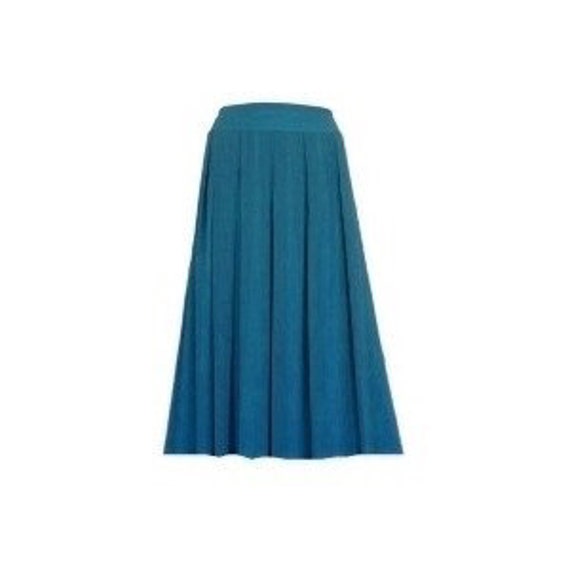 Teal Blue Knee Length Skirt. Teal Blue Bridesmaid Skirt. Evening Skirt. Chiffon Skirt. Etsy