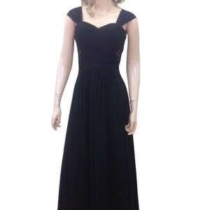 Black Bridesmaid Dress. Maxi Dress. Prom Dress