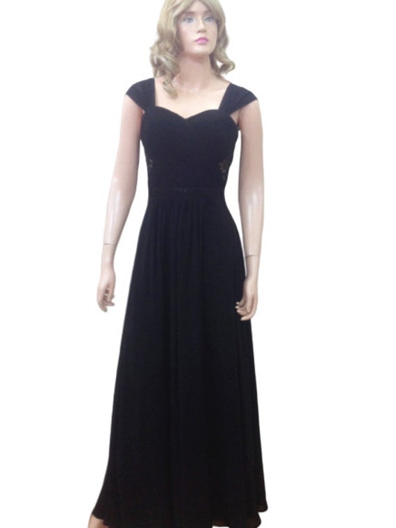 Black Bridesmaid Dress. Maxi Dress. Prom Dress