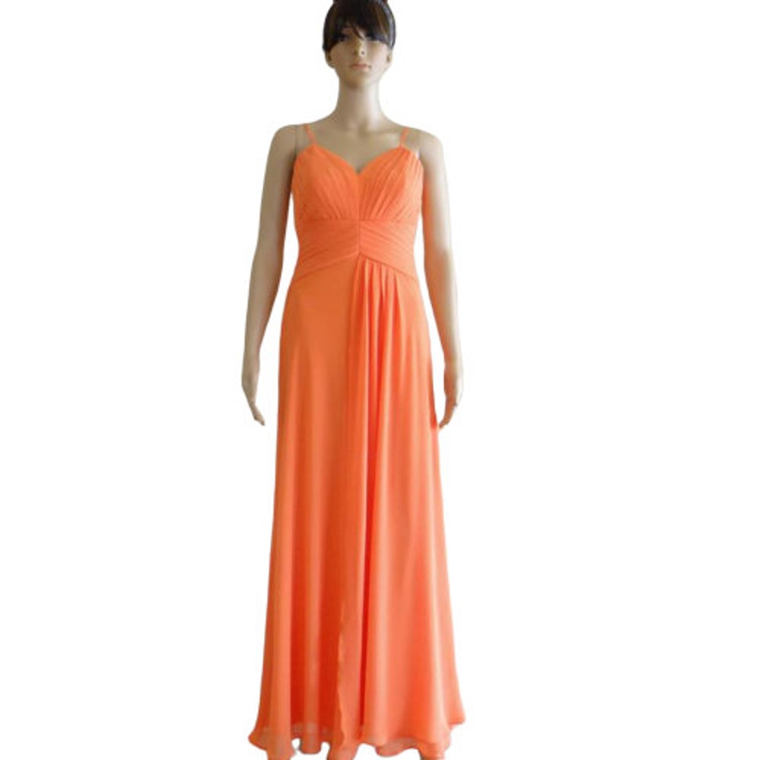 Orange Prom Dress. Orange Bridesmaid Dress Etsy