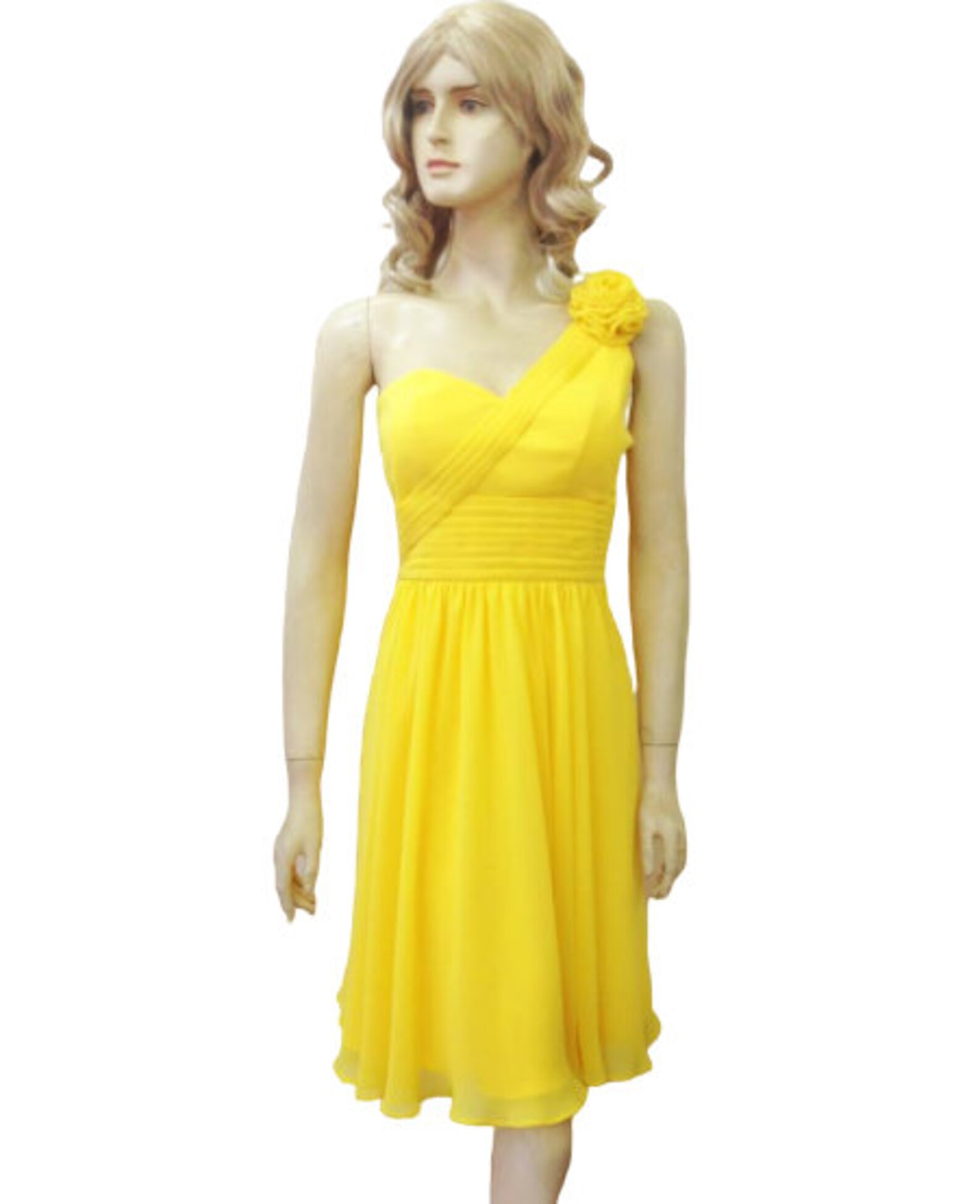 Daffodil Yellow Dress. Bridesmaid Dress Etsy