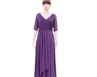 Prom Dress. Dark Purple Maxi Dress
