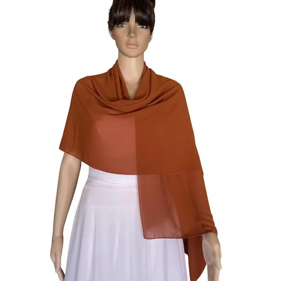 Rust Chiffon Scarf