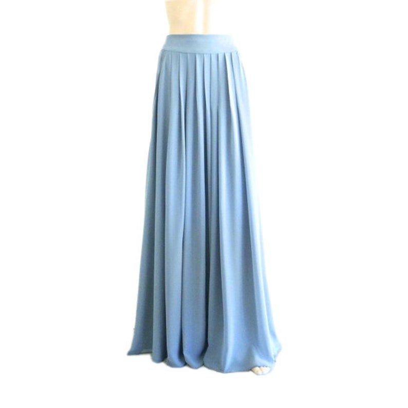 ciara satin luxe maxi in dusty blue